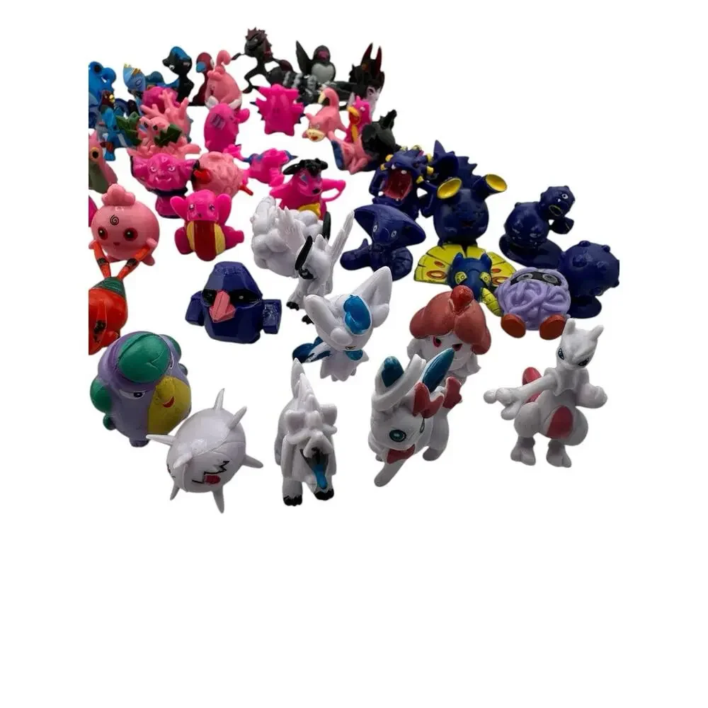 Vintage Authentic Pokémon Mini Figure Lot — 111 Figurines Stamped RL China